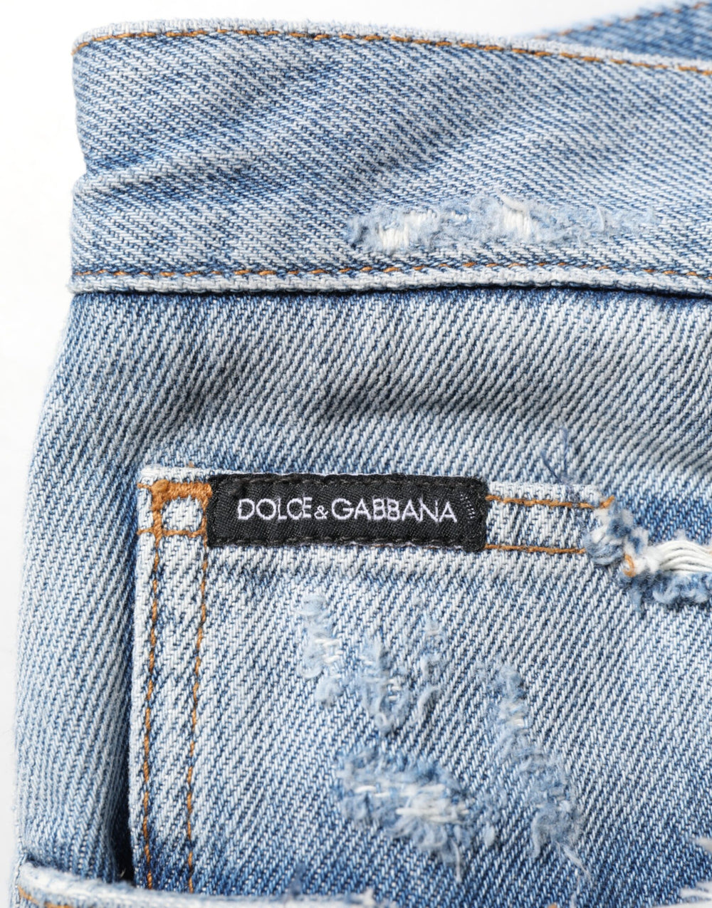 Dolce & Gabbana Distressed Denim Jeans in Blue