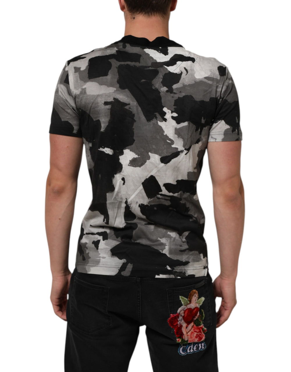 Dolce & Gabbana Cotton T-shirt in Multicolor Camouflage