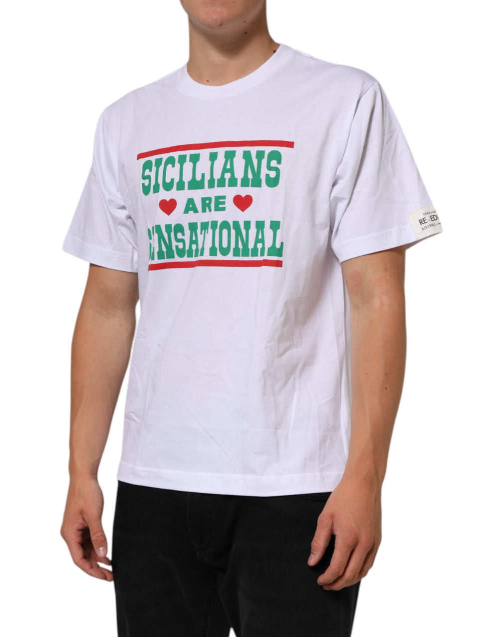 Dolce & Gabbana Graphic Print Cotton T-shirt in White