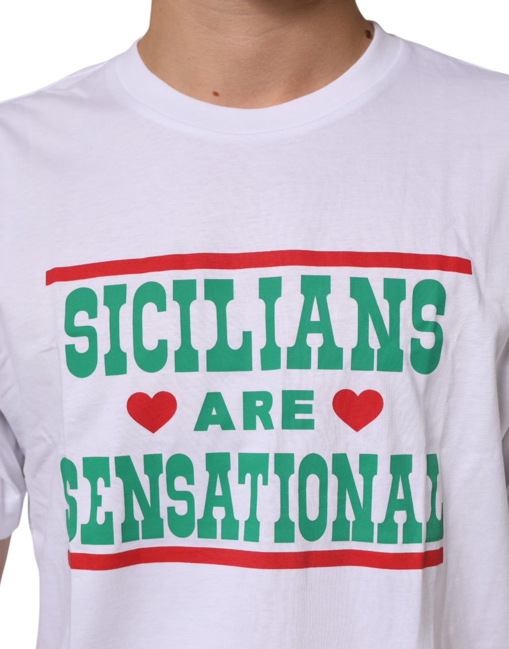 Dolce & Gabbana Graphic Print Cotton T-shirt in White