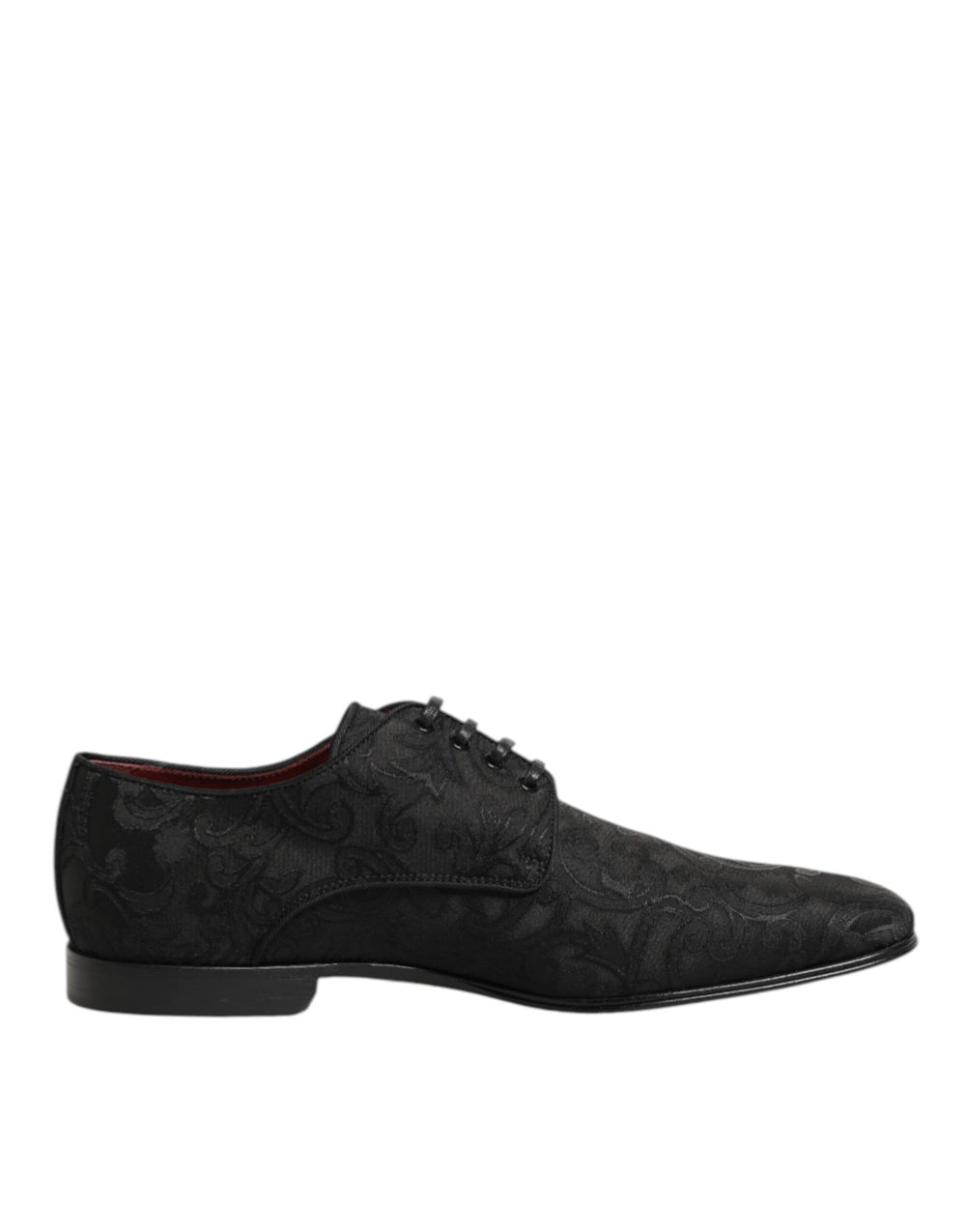 Dolce & Gabbana Brocade Lace-Up Derby Shoes in Black