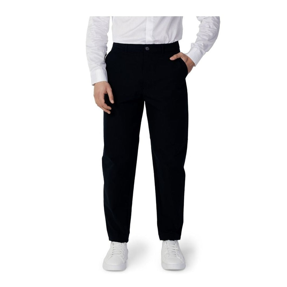Armani Exchange Blue Cotton Casual Pants mens luxury fashion - Mens Edit