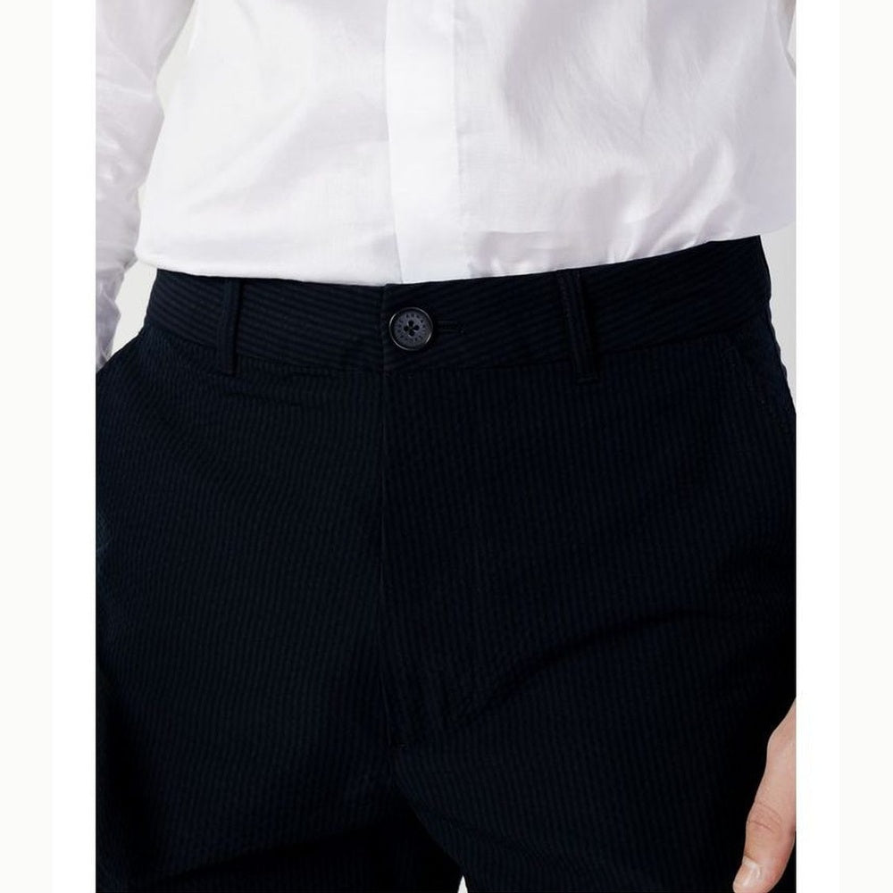 Armani Exchange Cotton Casual Trousers in Blue