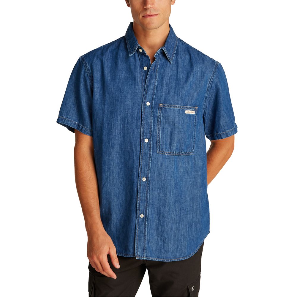 Blue Denim Shirt mens luxury fashion - Mens Edit