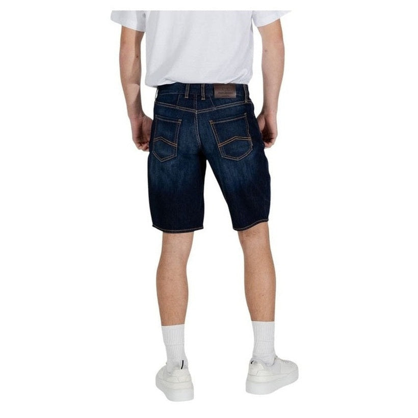 Armani Exchange Cotton Bermuda Shorts in Blue