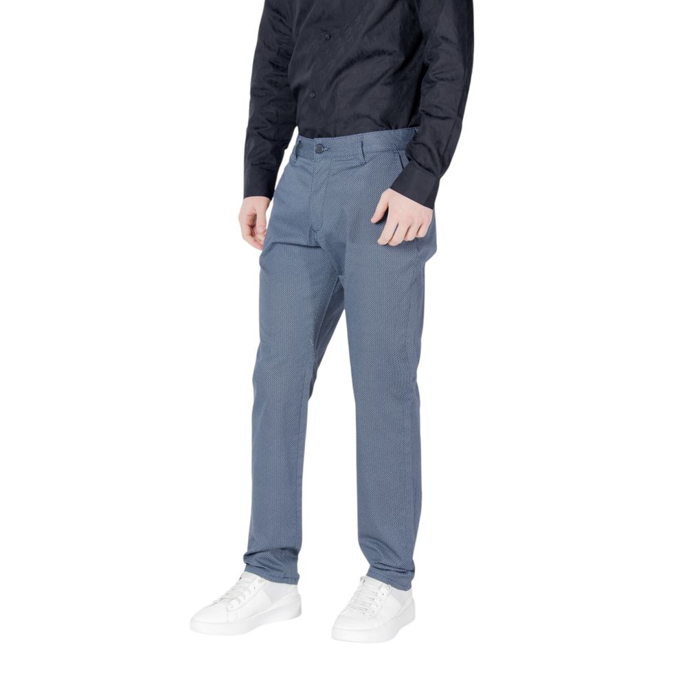Armani Exchange Cotton Skinny Pants in Blue