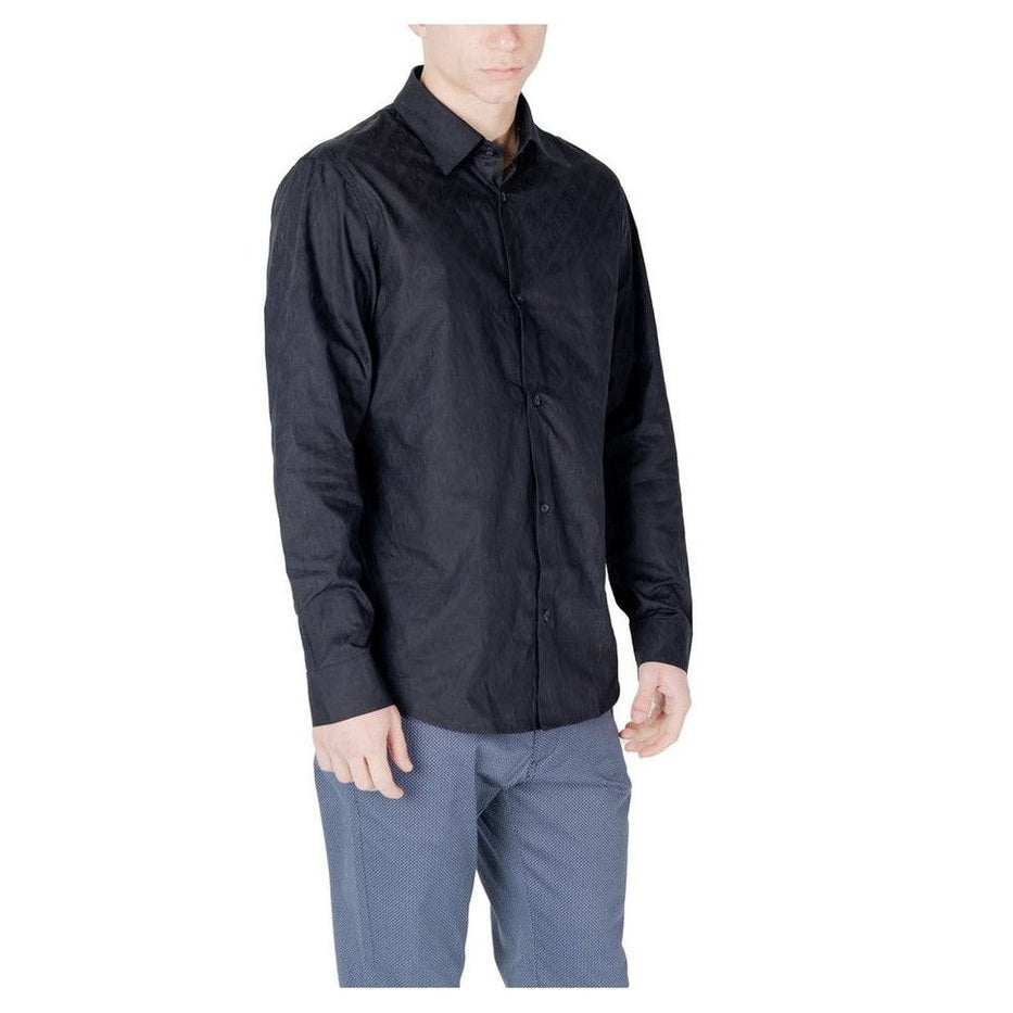 Armani Exchange Cotton Easy-Care Shirt in Blue