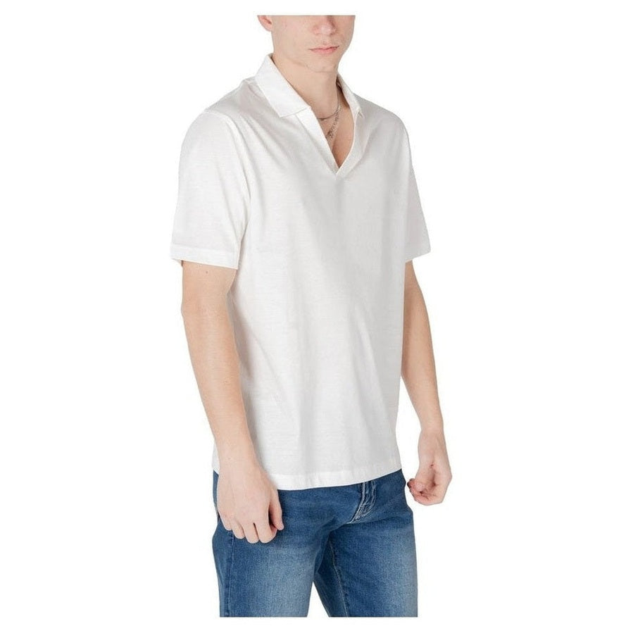 Armani Exchange Βαμβακερό Polo σε Λευκό
