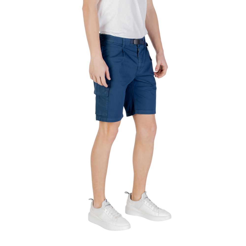 Hugo Boss Cotton Bermuda Shorts in Blue