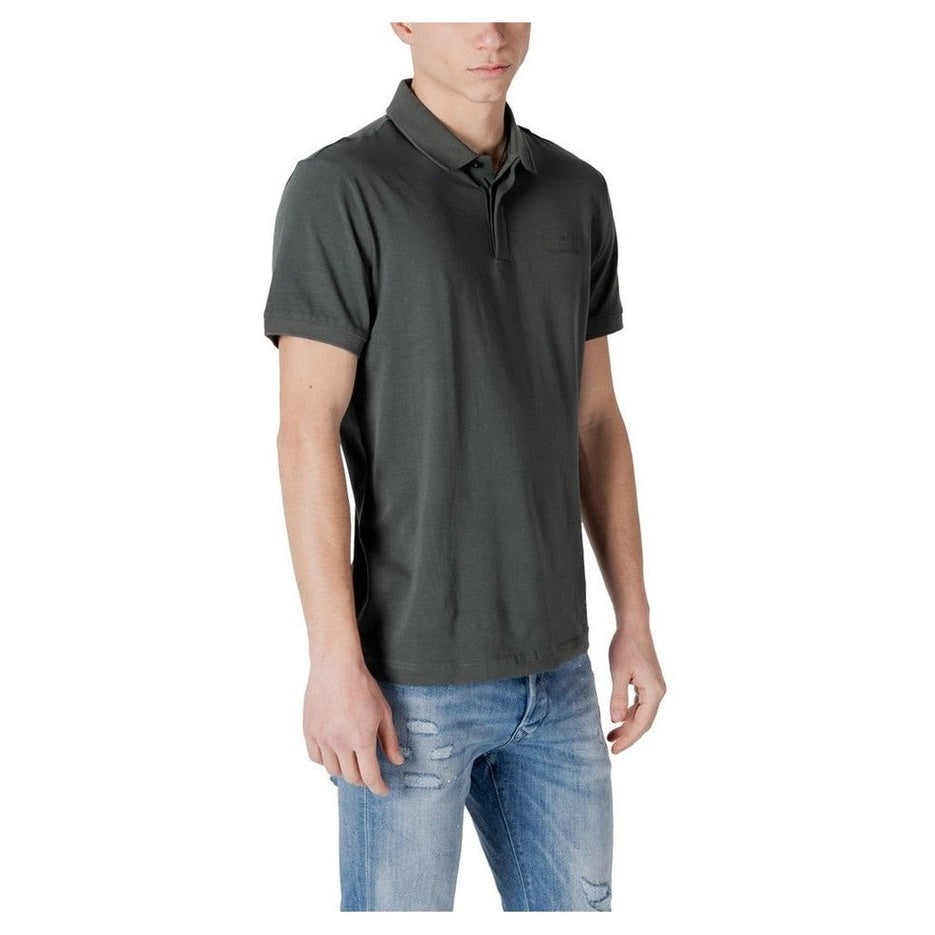 EA7 Emporio Armani Βαμβακερό Polo σε Πράσινο