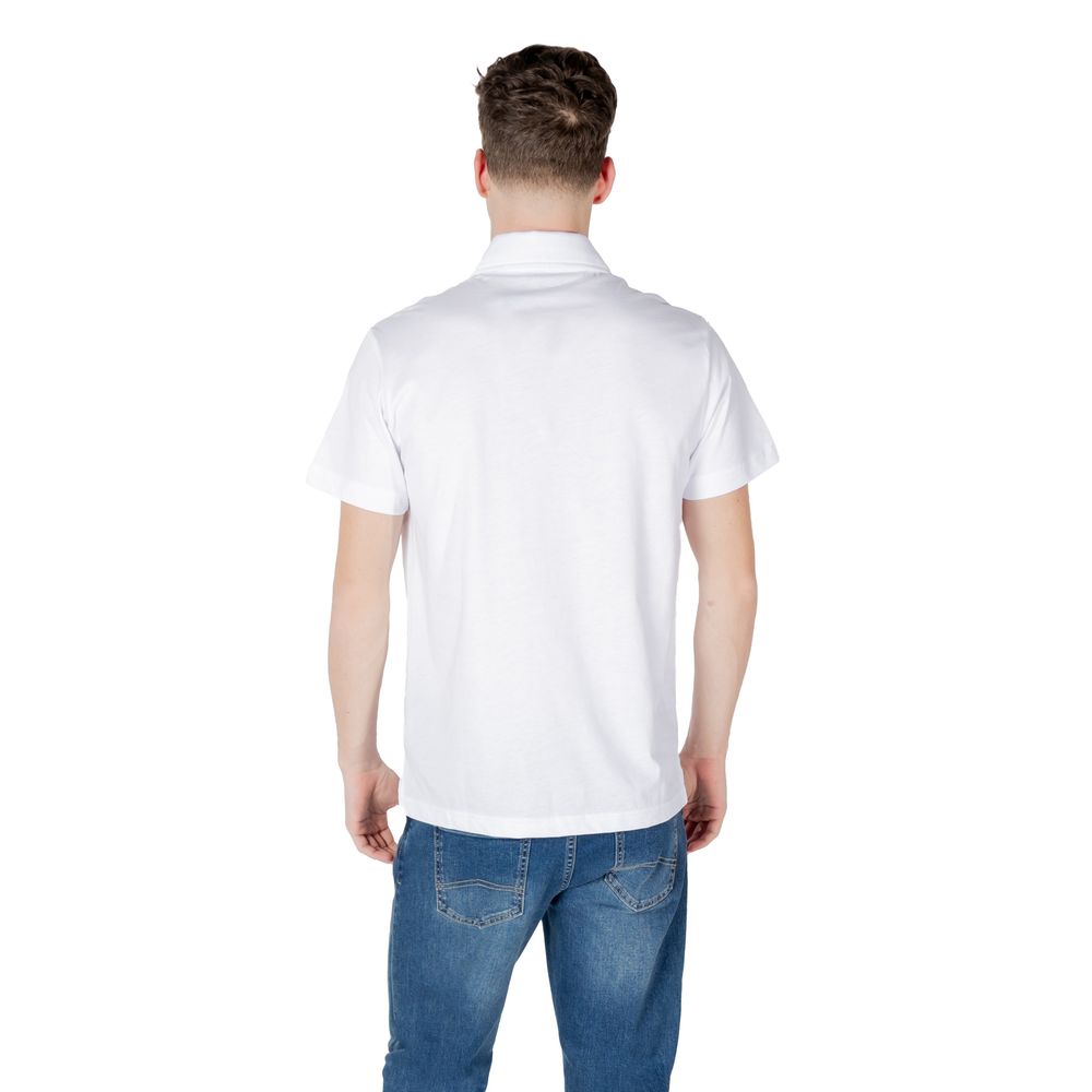 Emporio Armani Βαμβακερό Polo σε Λευκό