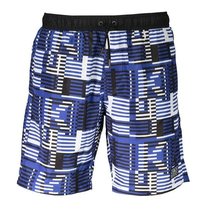 Karl Lagerfeld Blue Polyester Men's Swim Trunk - Designer | Mens Edit
