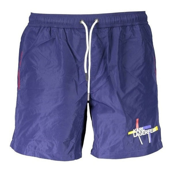 Karl Lagerfeld Blue Polyester Men's Swim Boxer Shorts Style 2 - Designer | Mens Edit