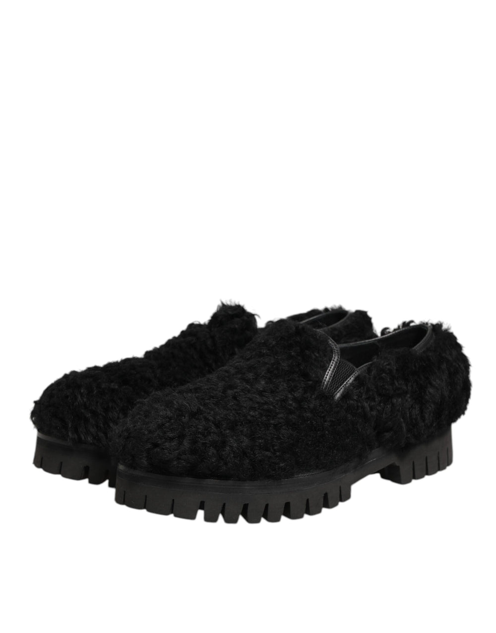 Dolce & Gabbana Leather Slippers in Black