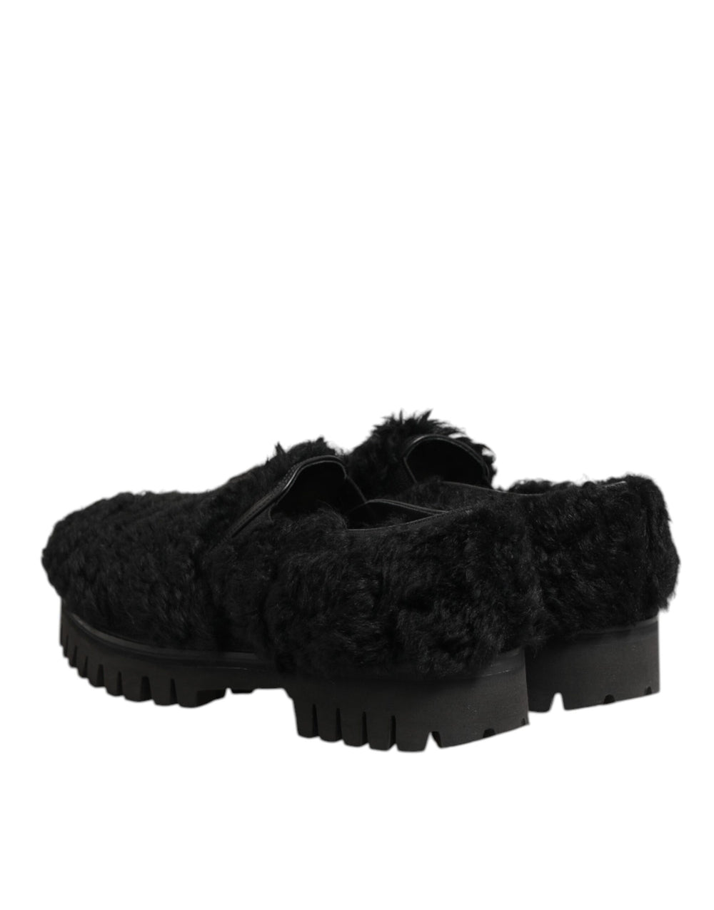 Dolce & Gabbana Leather Slippers in Black