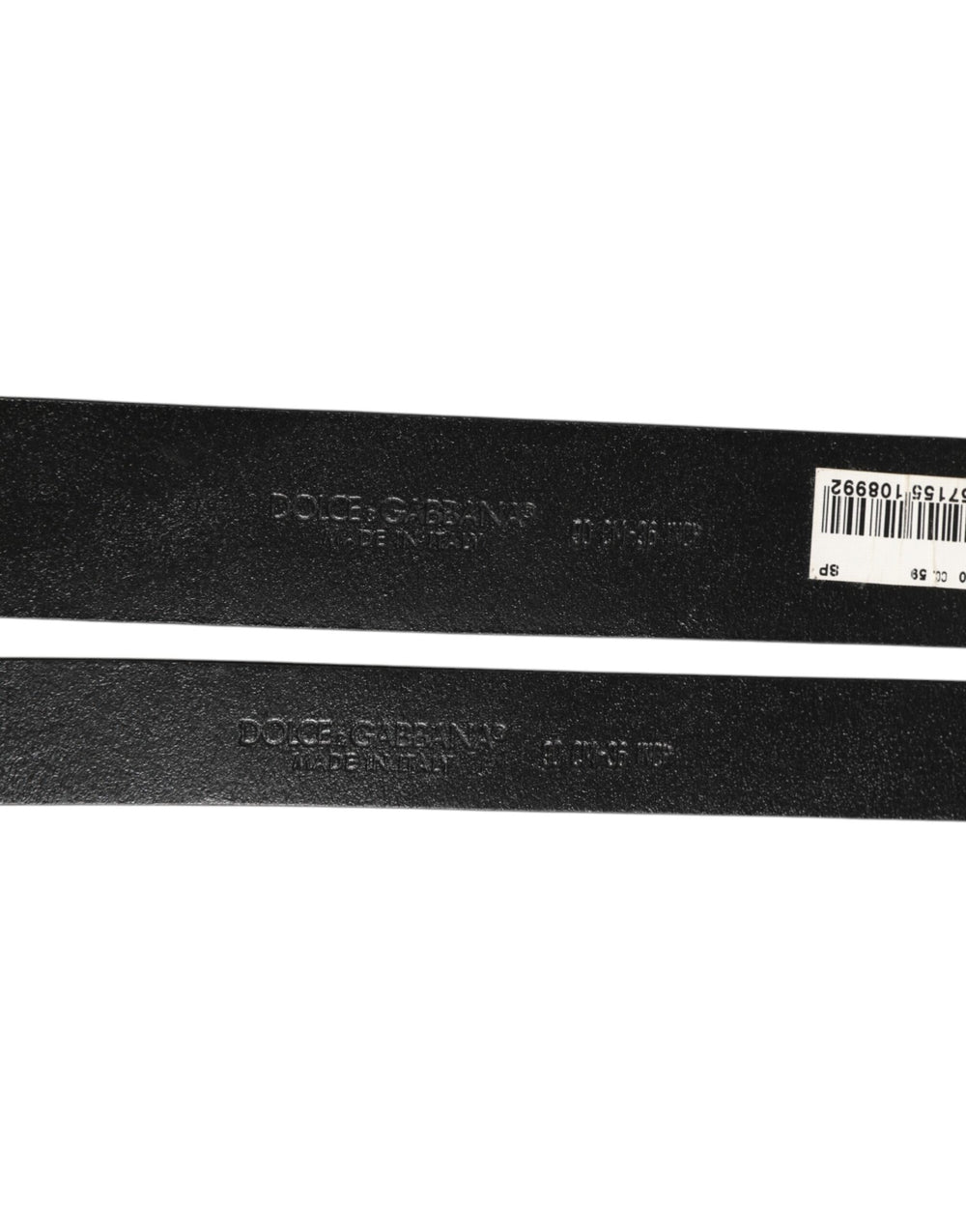 Dolce & Gabbana Double Strap Calf Leather Belt in Black