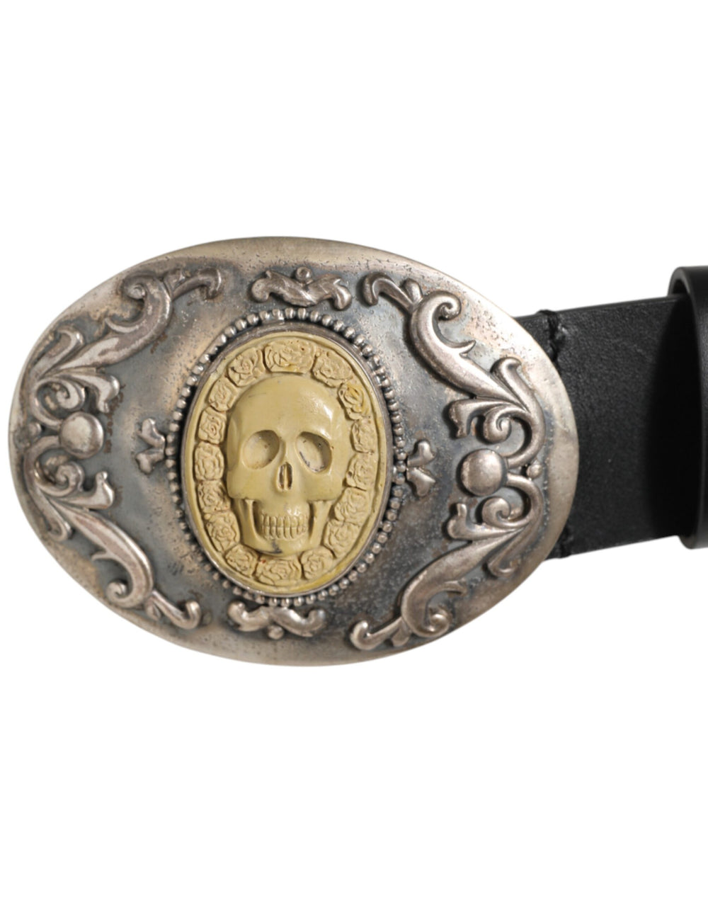 Dolce & Gabbana Calf Leather Belt in Black