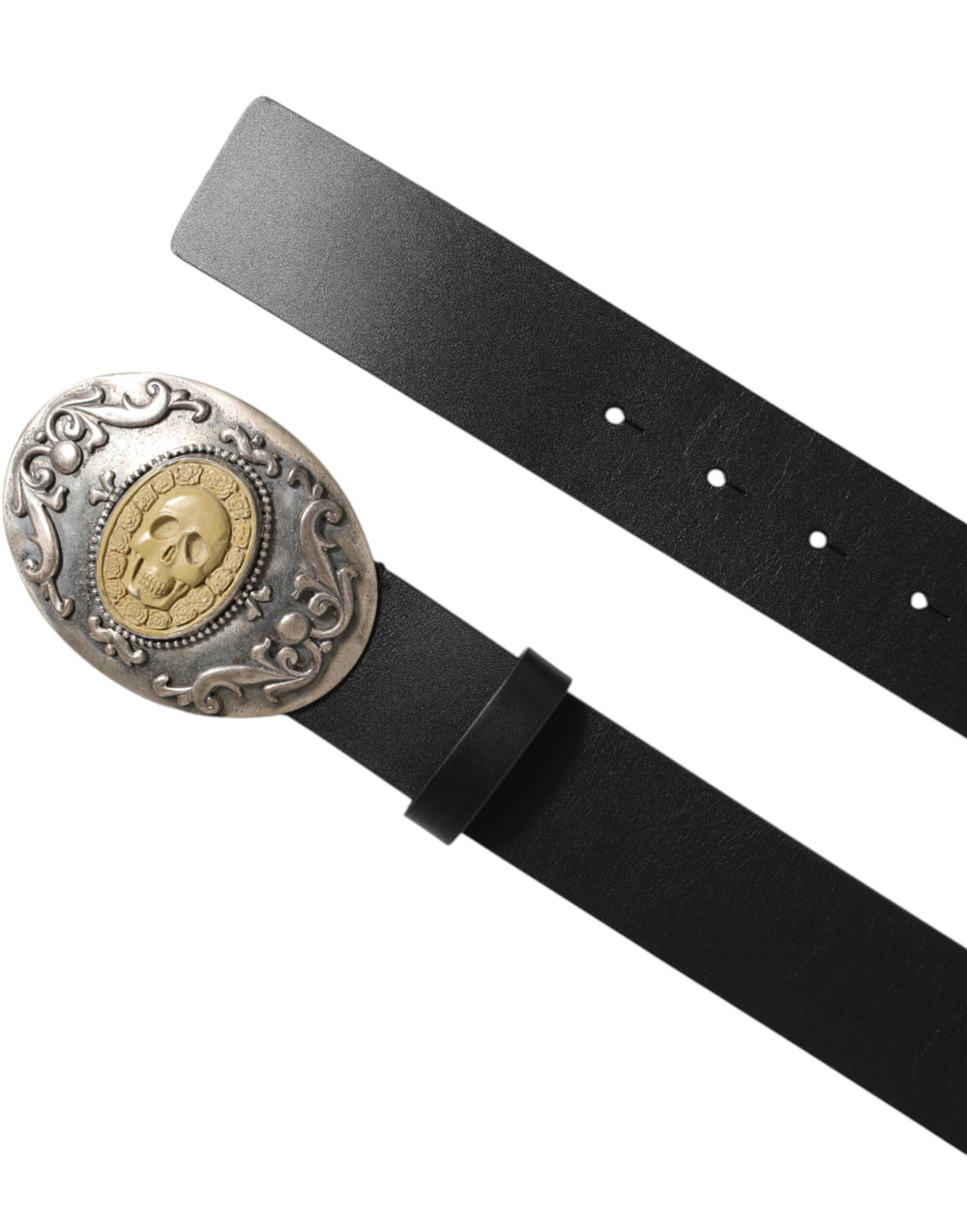 Dolce & Gabbana Calf Leather Belt in Black