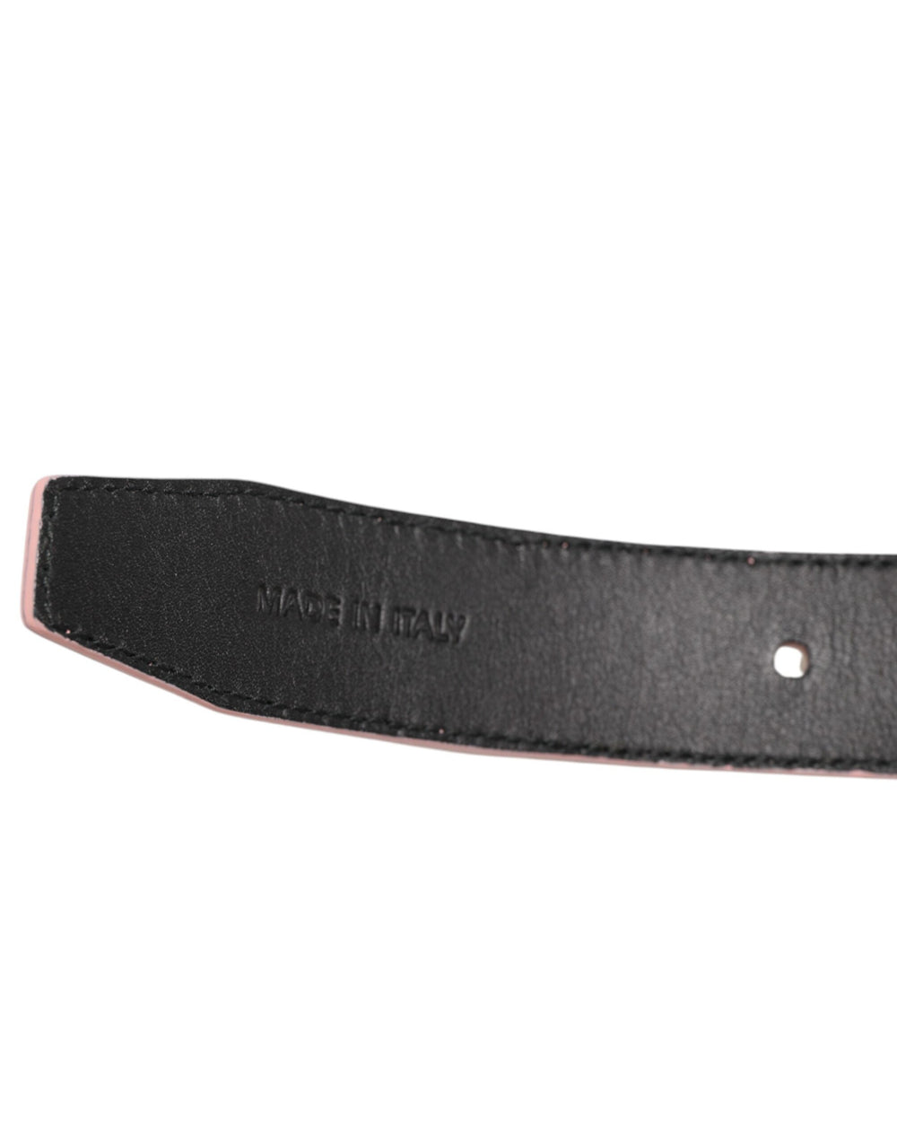 Dolce & Gabbana Calf Leather Perforated Belt in Pink