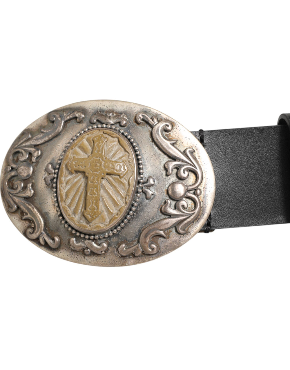 Dolce & Gabbana Calf Leather Belt in Black