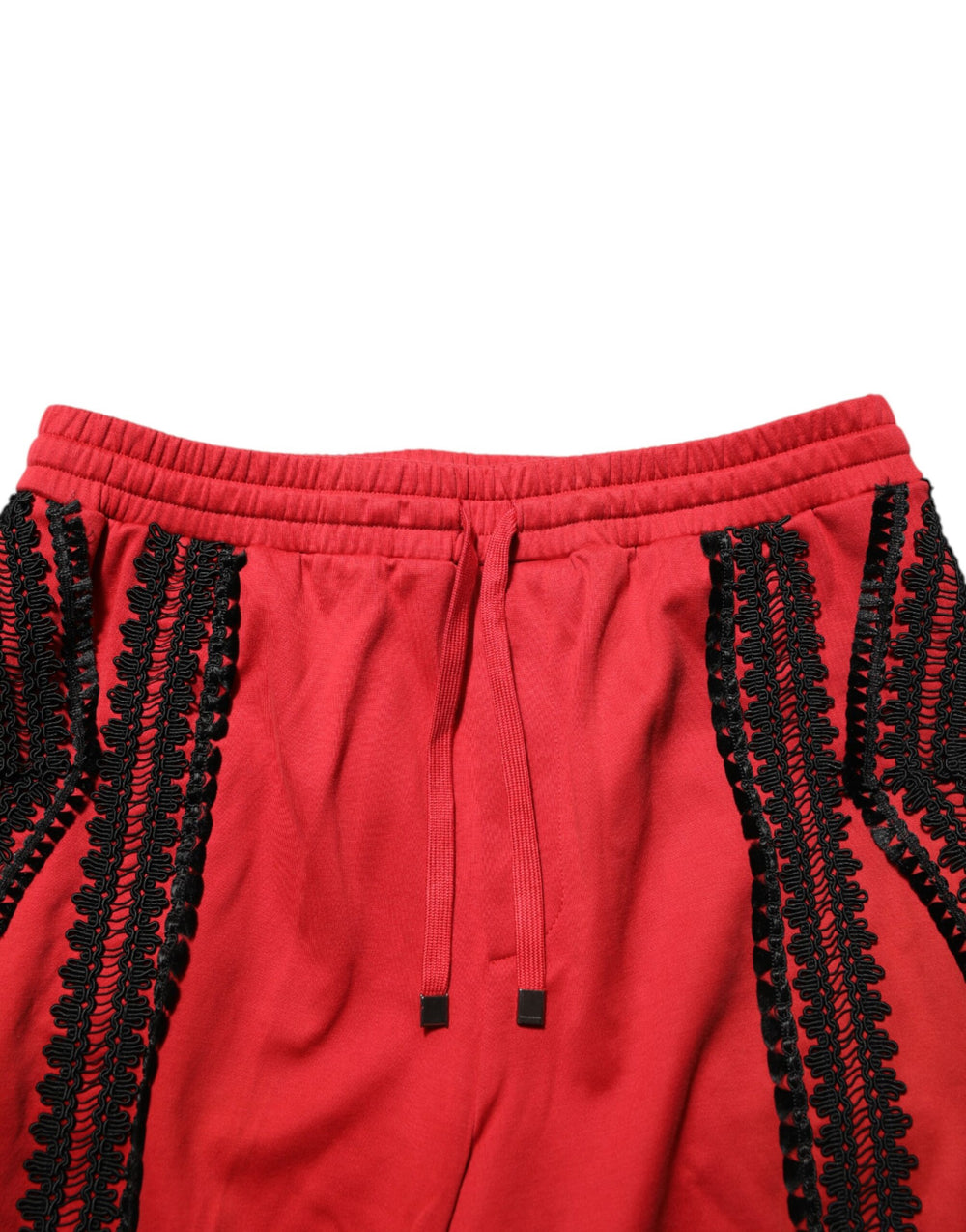 Dolce & Gabbana Embroidered Cropped Trousers in Red