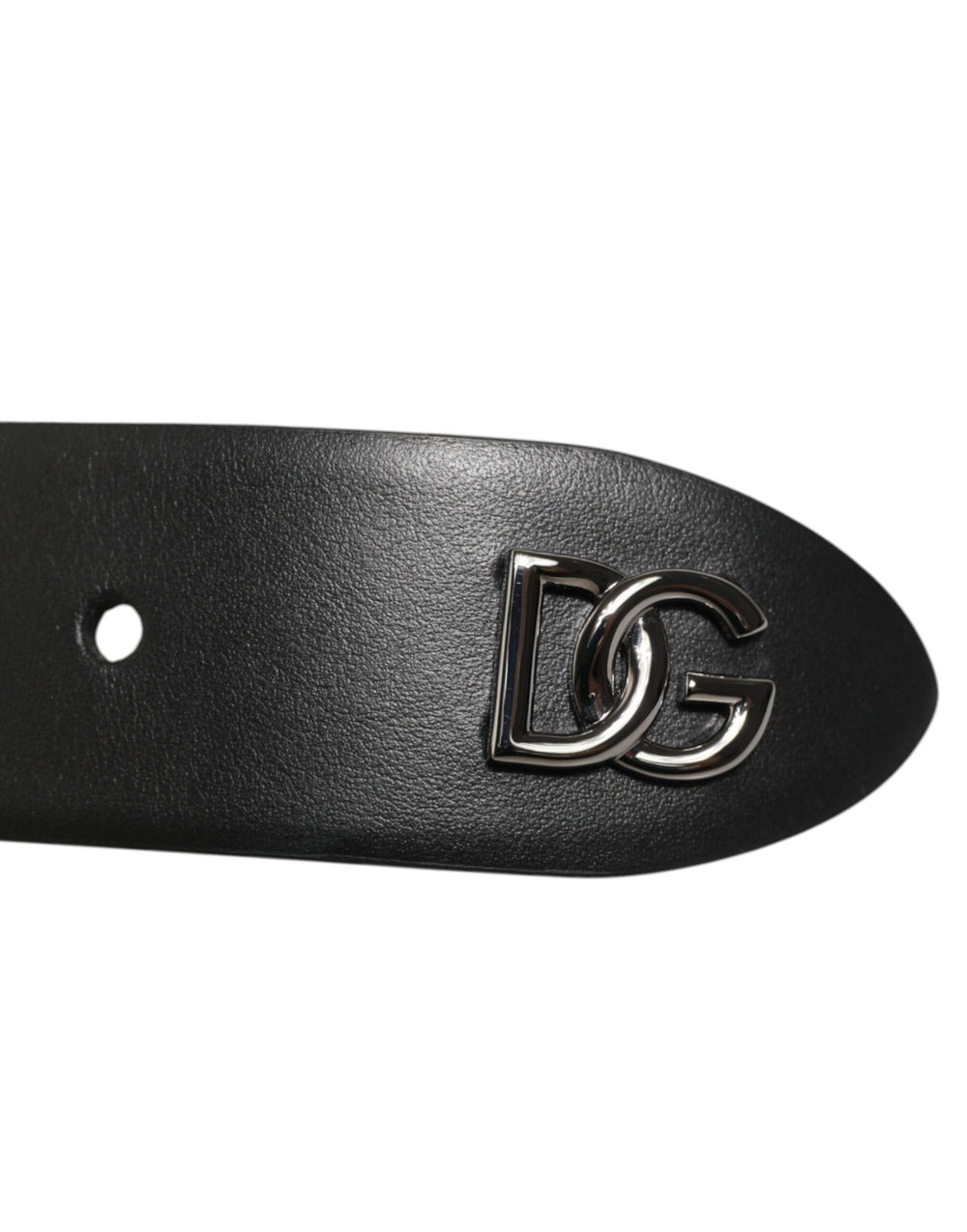 Dolce & Gabbana Calf Leather Belt in Black