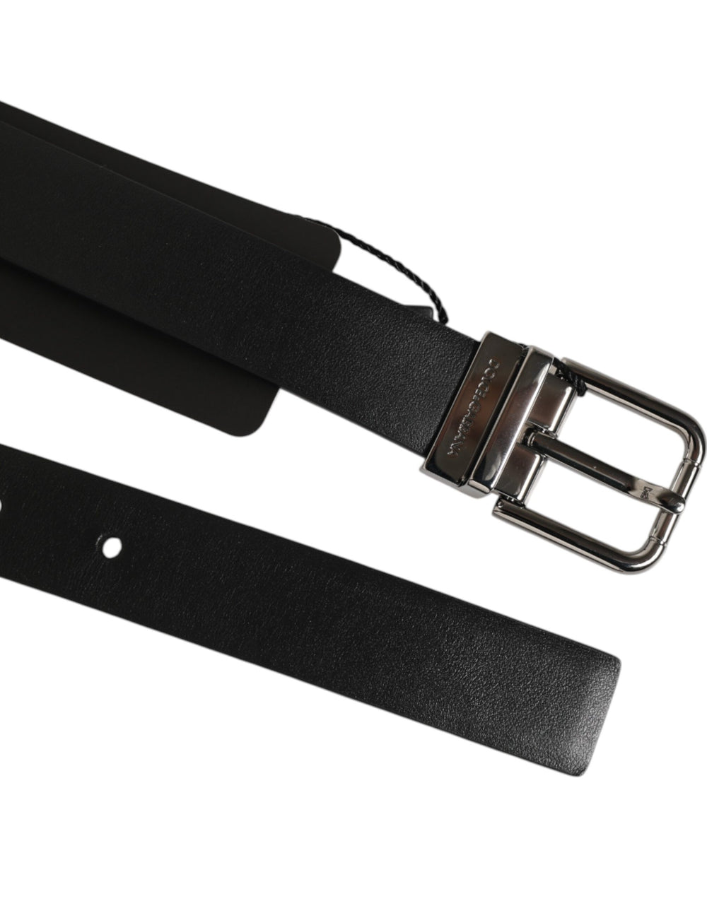 Dolce & Gabbana Leather Studded Belt in Black