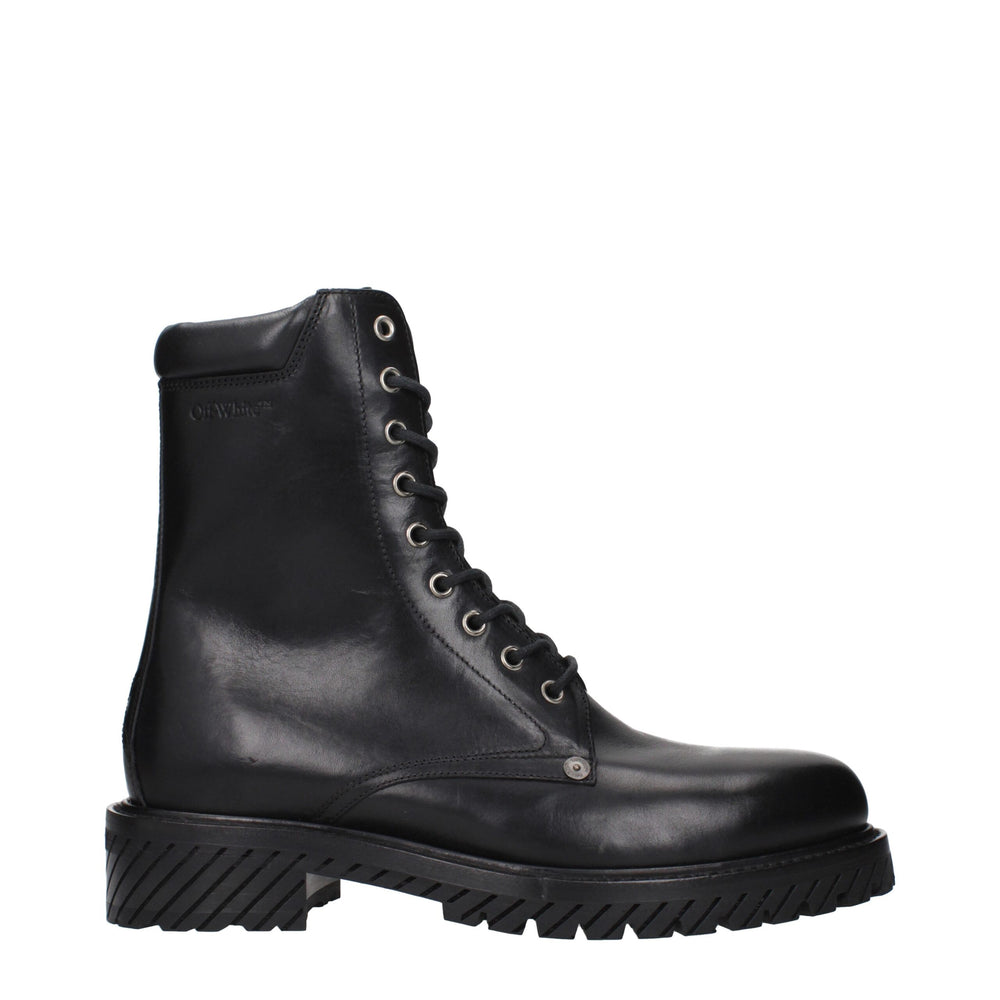 Black Leather Ankle Boots