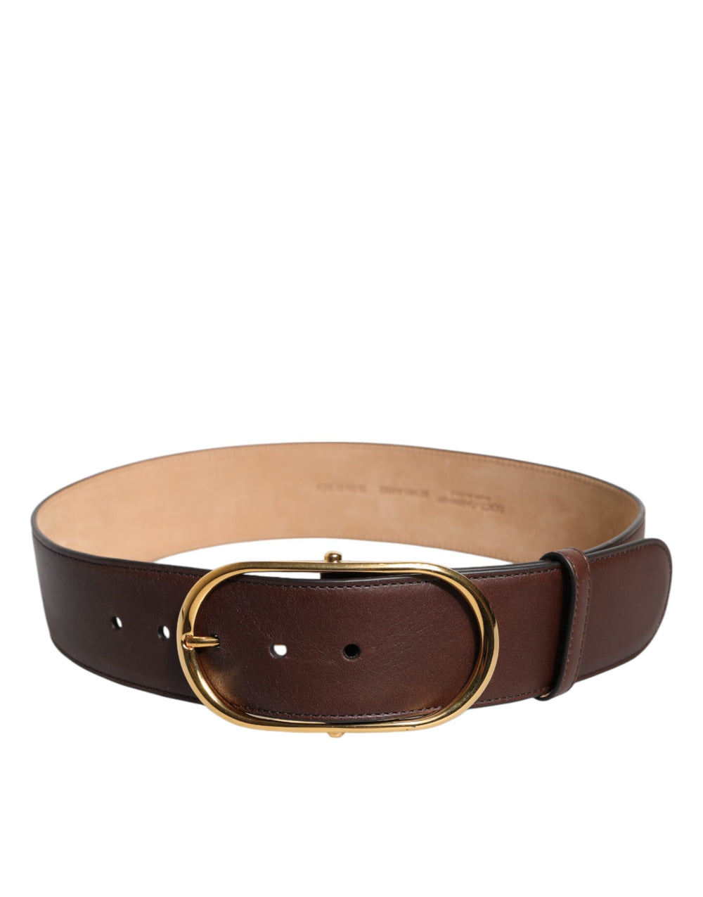 Dolce & Gabbana Calf Leather Belt in Brown