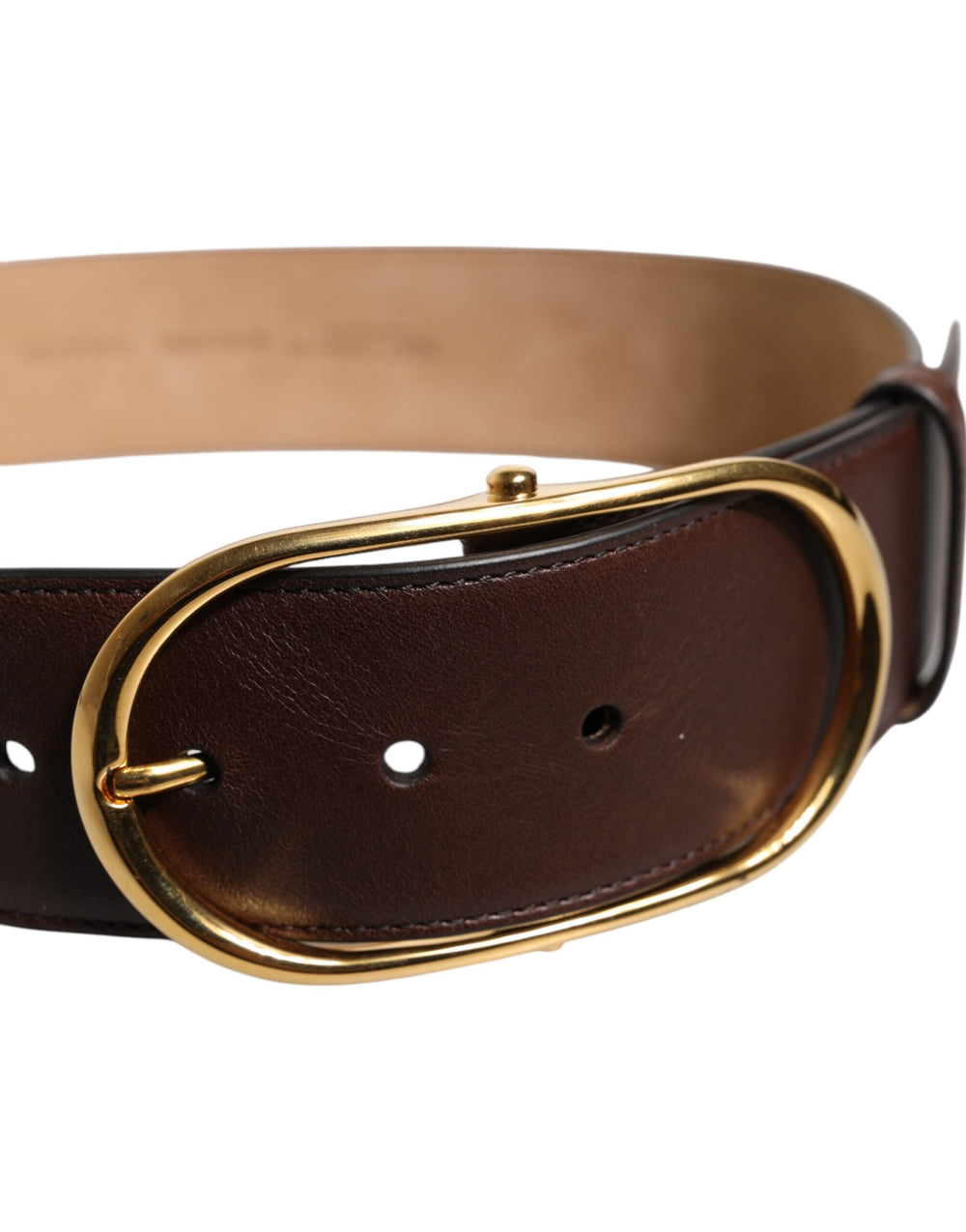 Dolce & Gabbana Calf Leather Belt in Brown