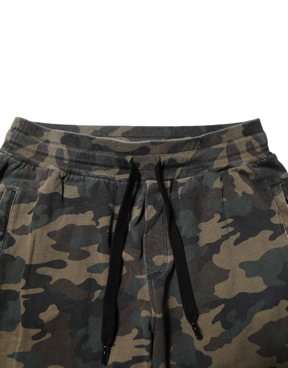Dolce & Gabbana 100% Cotton Jogger Pants in Multicolor Camouflage