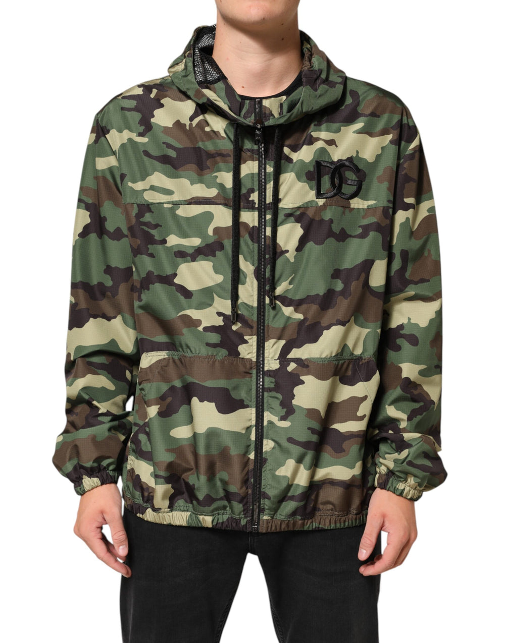 Dolce & Gabbana Hooded Sweatshirt Jacket με Camouflage Print σε Πράσινο
