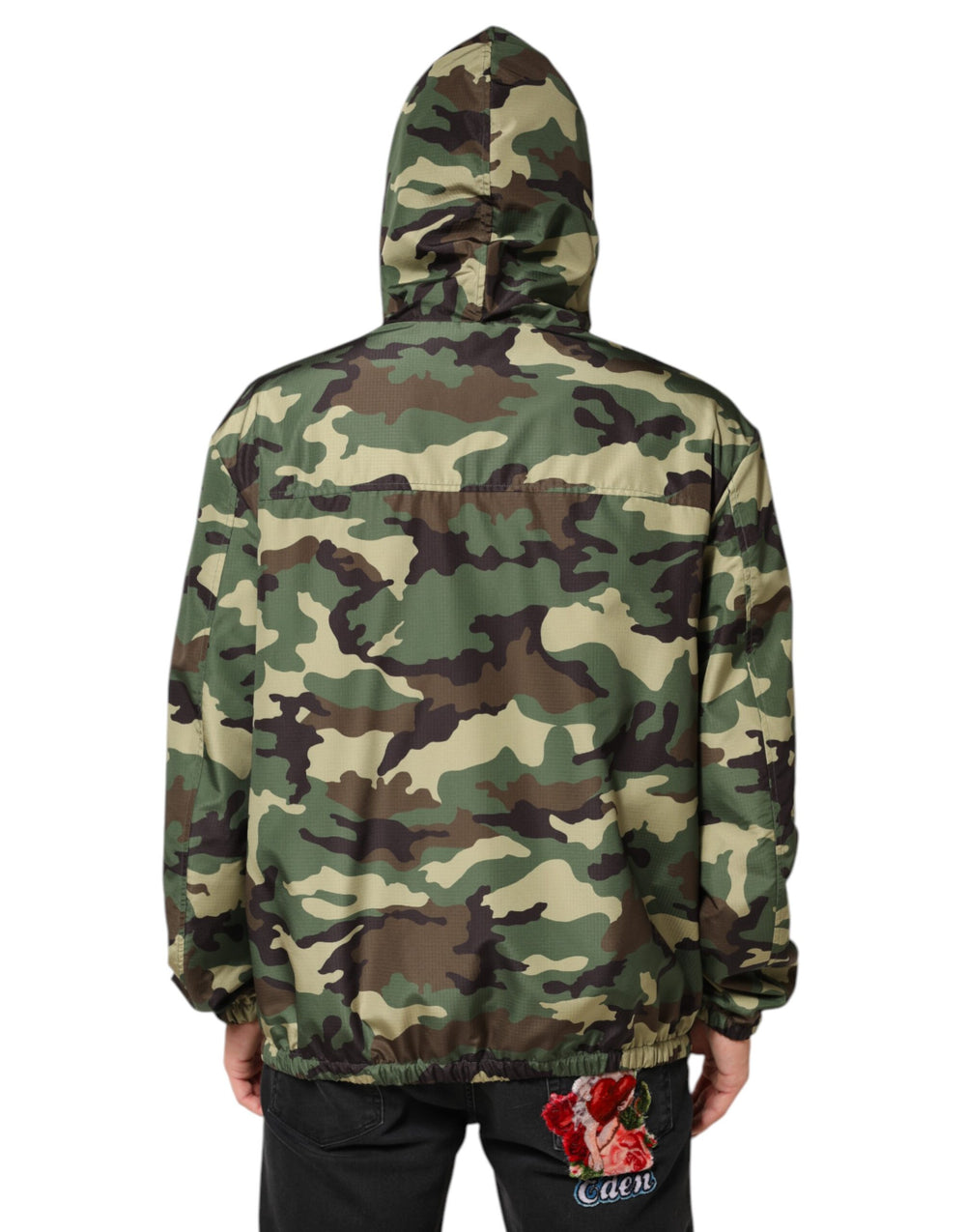 Dolce & Gabbana Hooded Sweatshirt Jacket με Camouflage Print σε Πράσινο