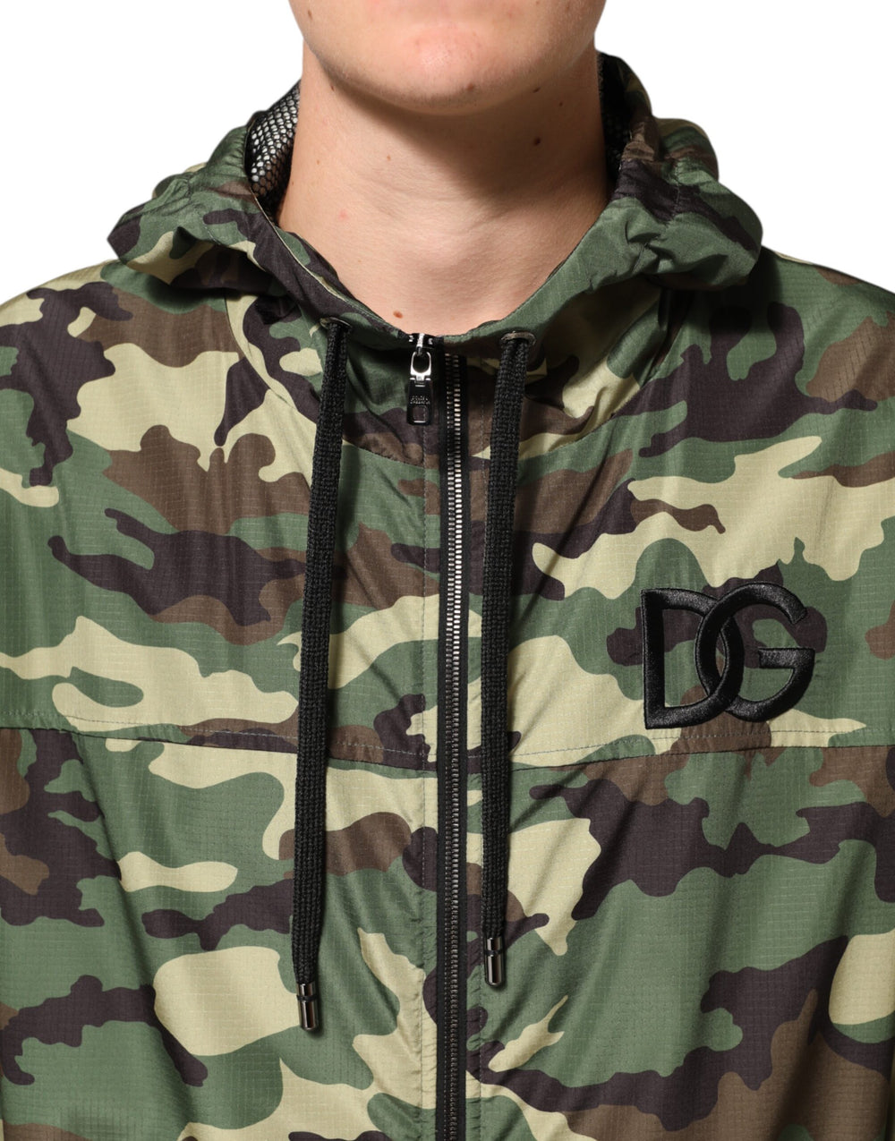 Dolce & Gabbana Hooded Sweatshirt Jacket με Camouflage Print σε Πράσινο