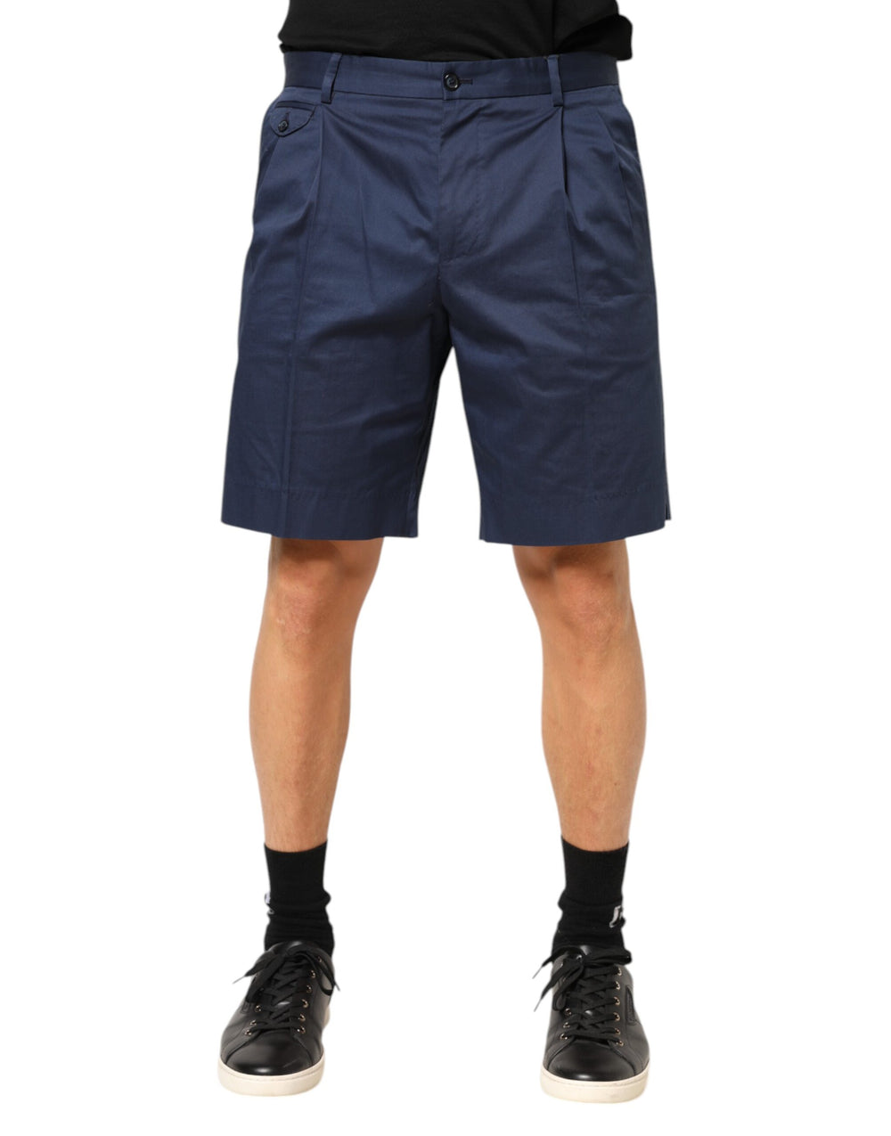 Dolce & Gabbana Cotton Stretch Bermuda Shorts in Blue