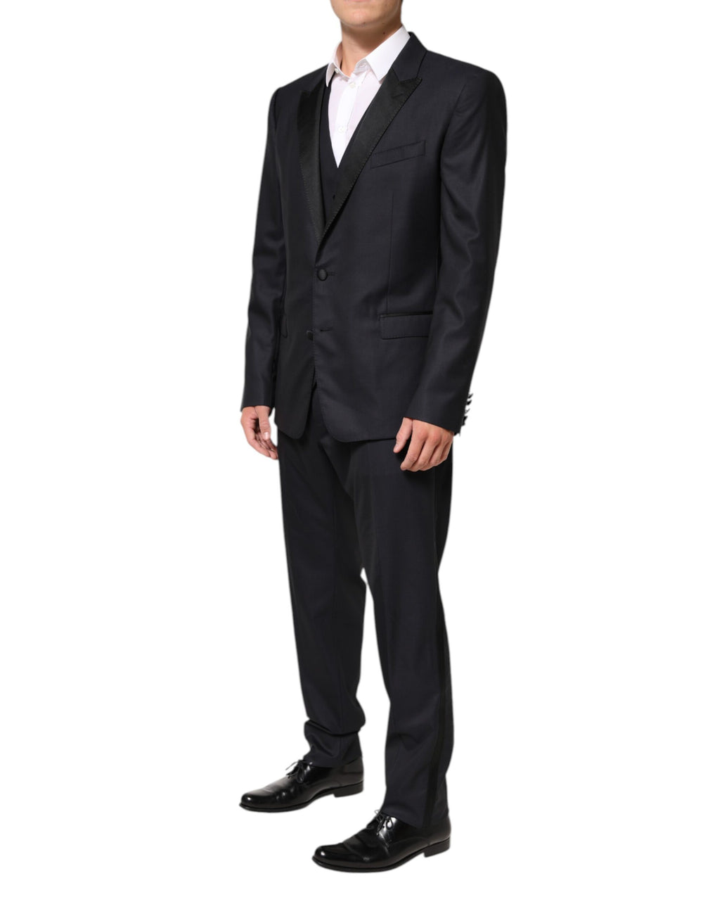 Dolce & Gabbana Virgin Wool Three-Piece Suit in Black