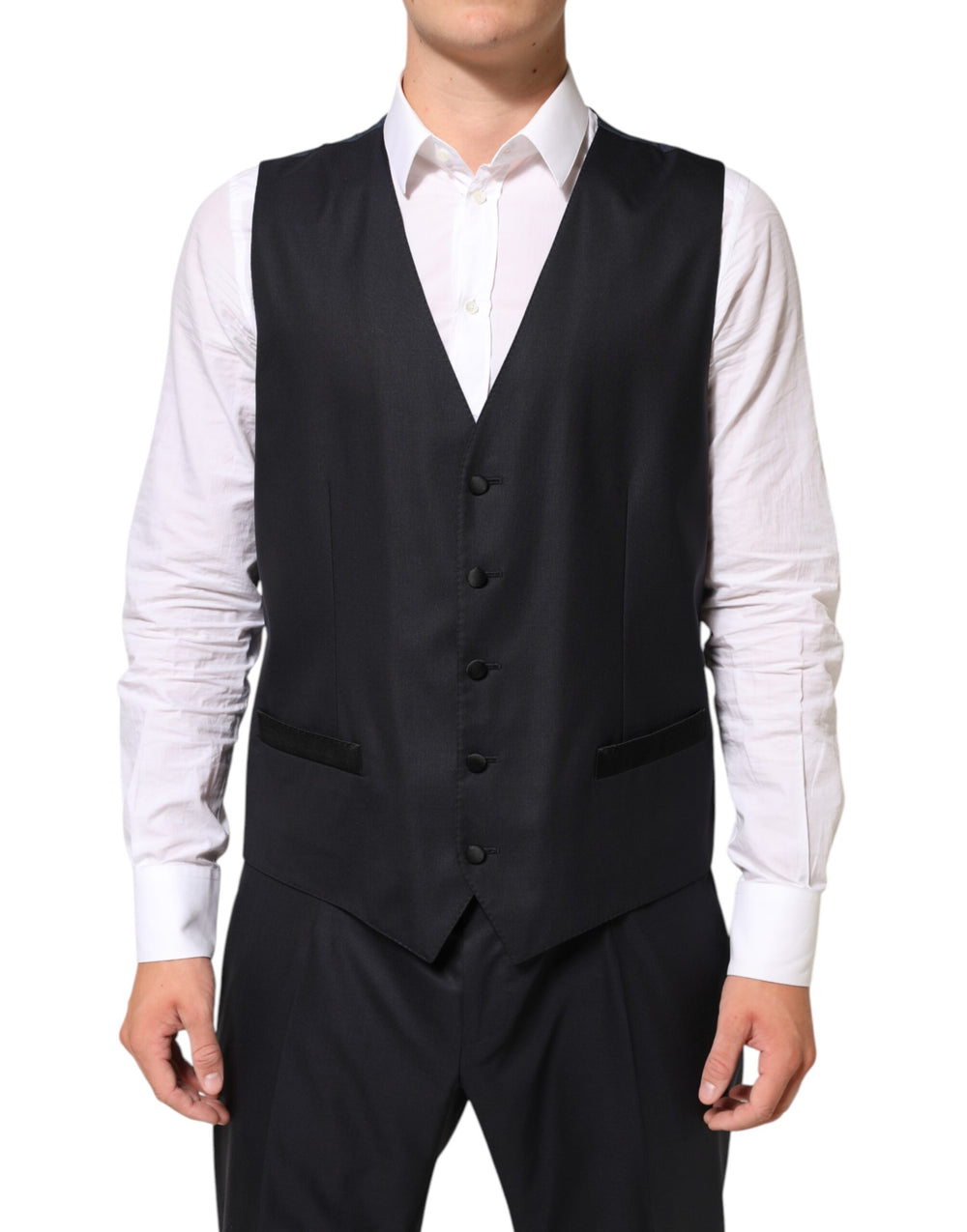 Dolce & Gabbana Virgin Wool Three-Piece Suit in Black