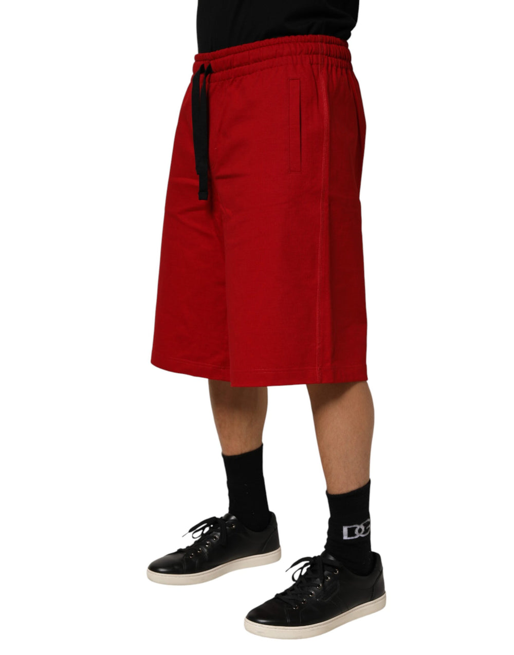 Dolce & Gabbana 100% Cotton Bermuda Shorts in Red