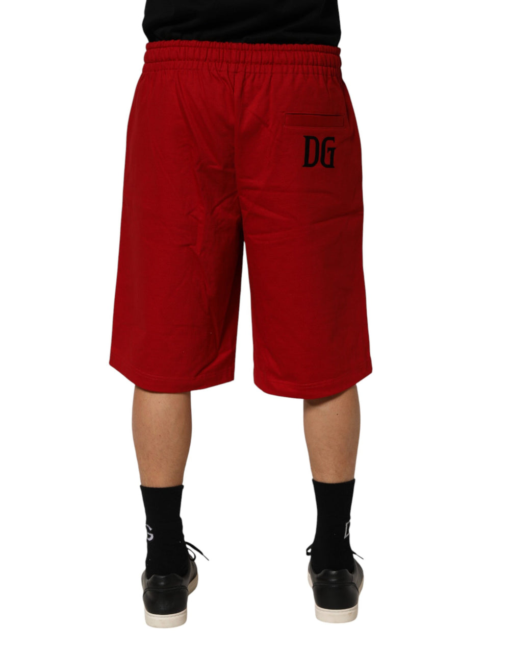 Dolce & Gabbana 100% Cotton Bermuda Shorts in Red