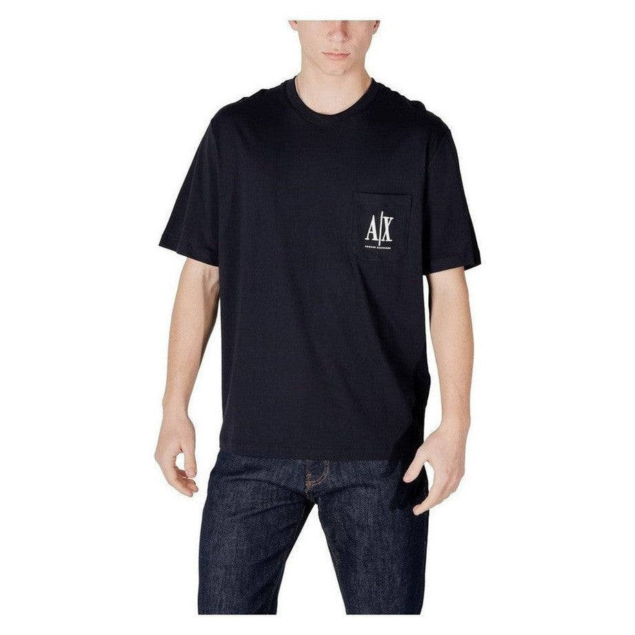 Armani Exchange Blue Cotton Men's Sportswear T-Shirt - Designer | Mens Edit