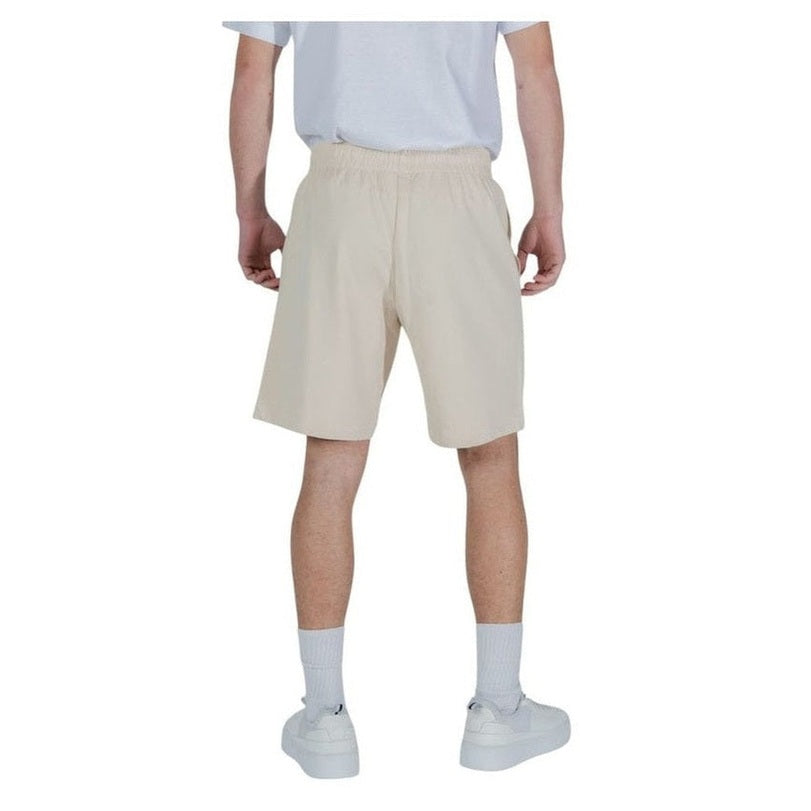 EA7 Emporio Armani Cotton Jersey Bermuda Shorts in Beige