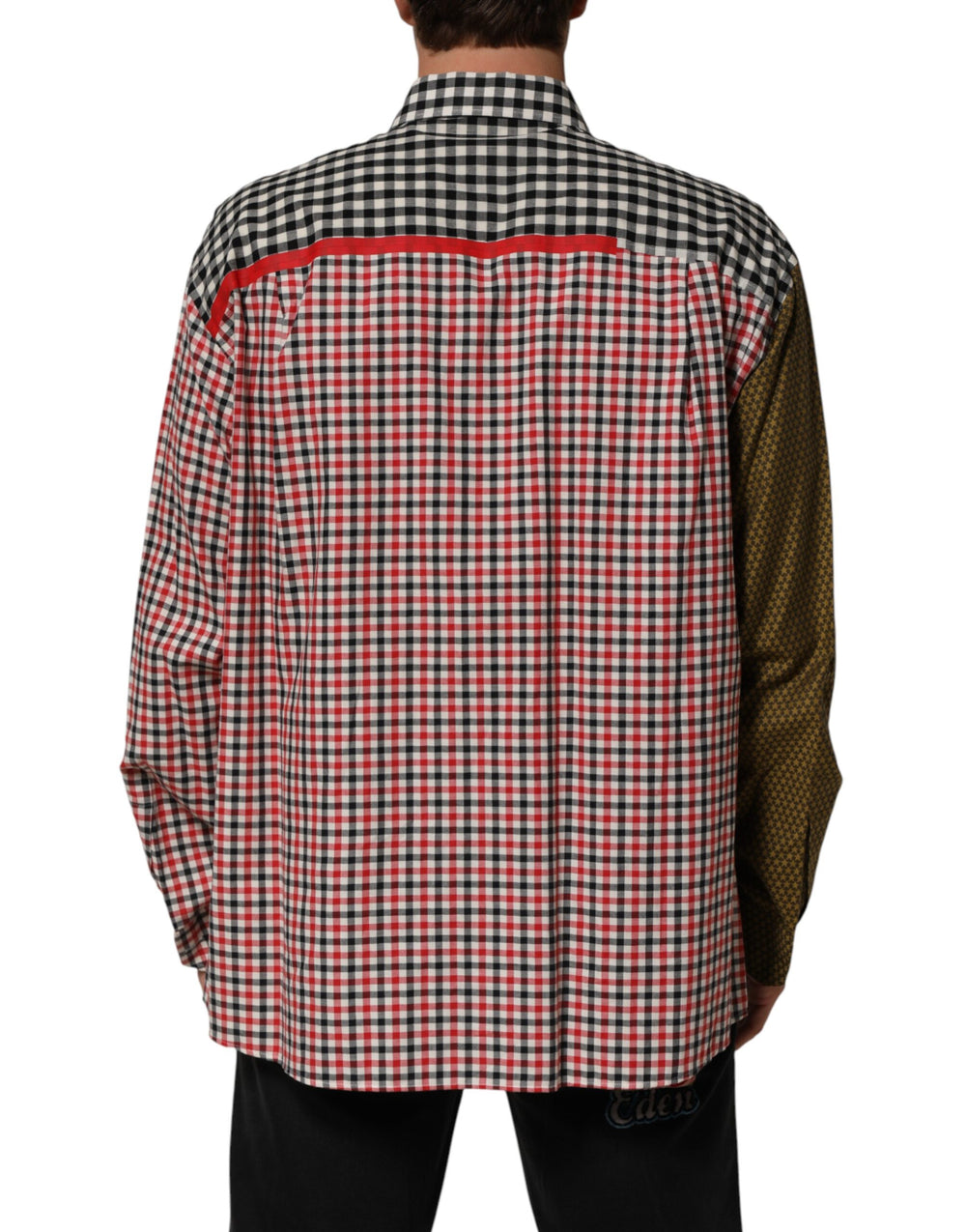 Dolce & Gabbana Cotton-Linen Checkered Shirt in Multicolor