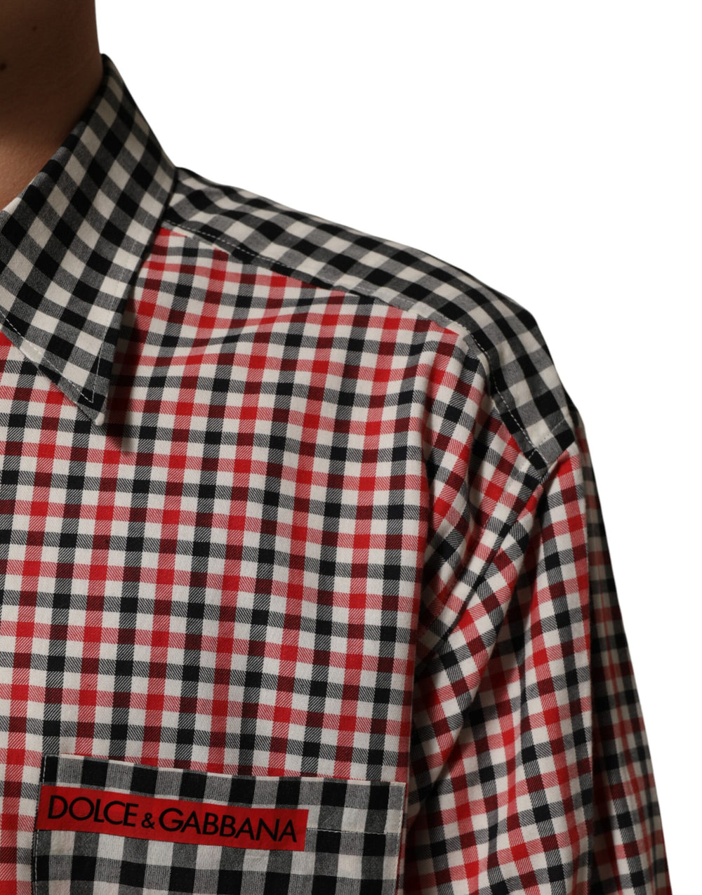 Dolce & Gabbana Cotton-Linen Checkered Shirt in Multicolor