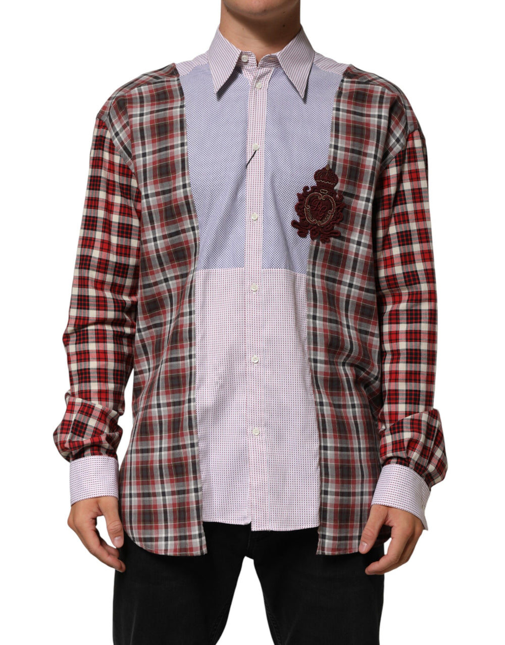 Dolce & Gabbana Multicolor Checkered Cotton Shirt