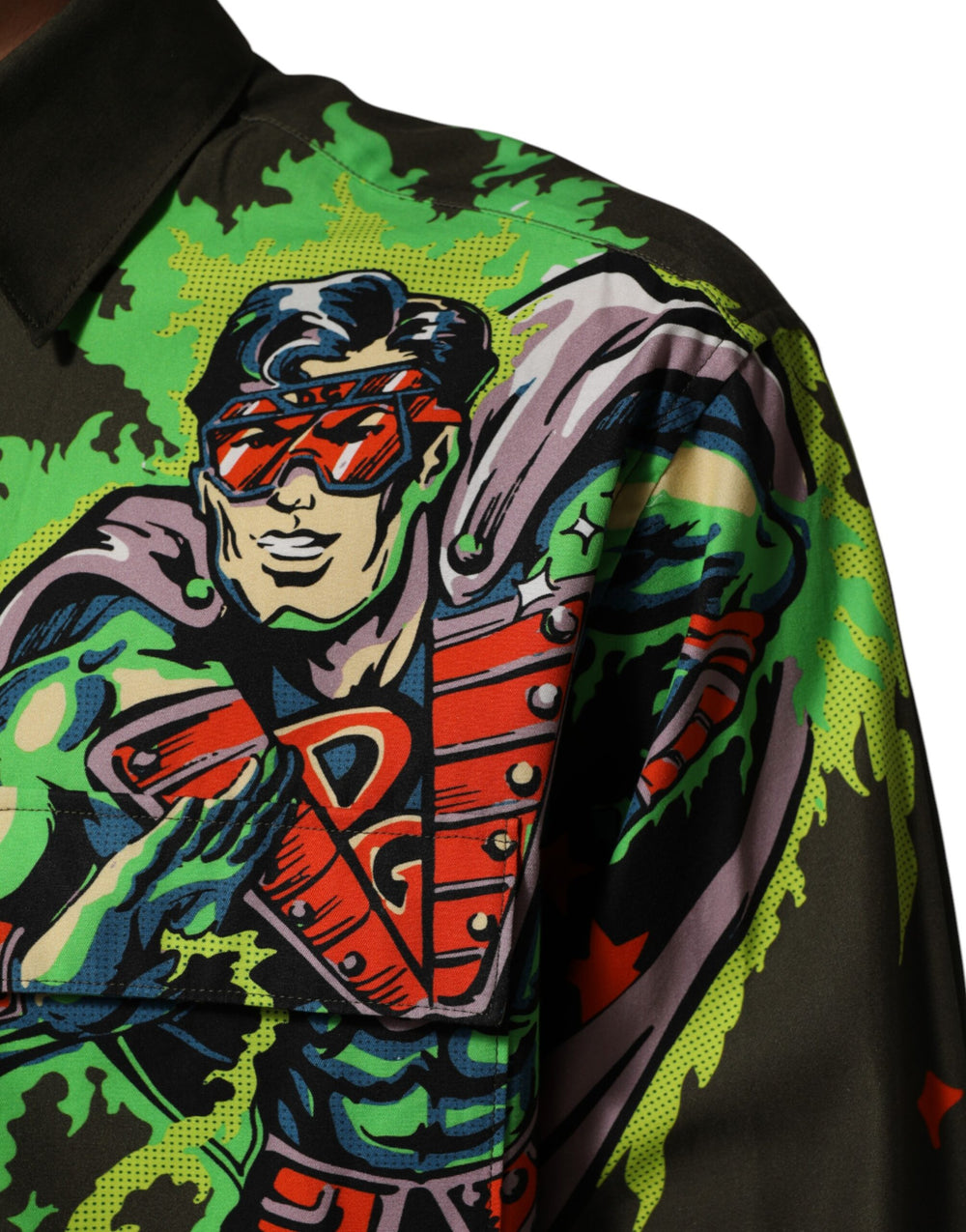 Dolce & Gabbana Cotton Shirt in Green Multicolour