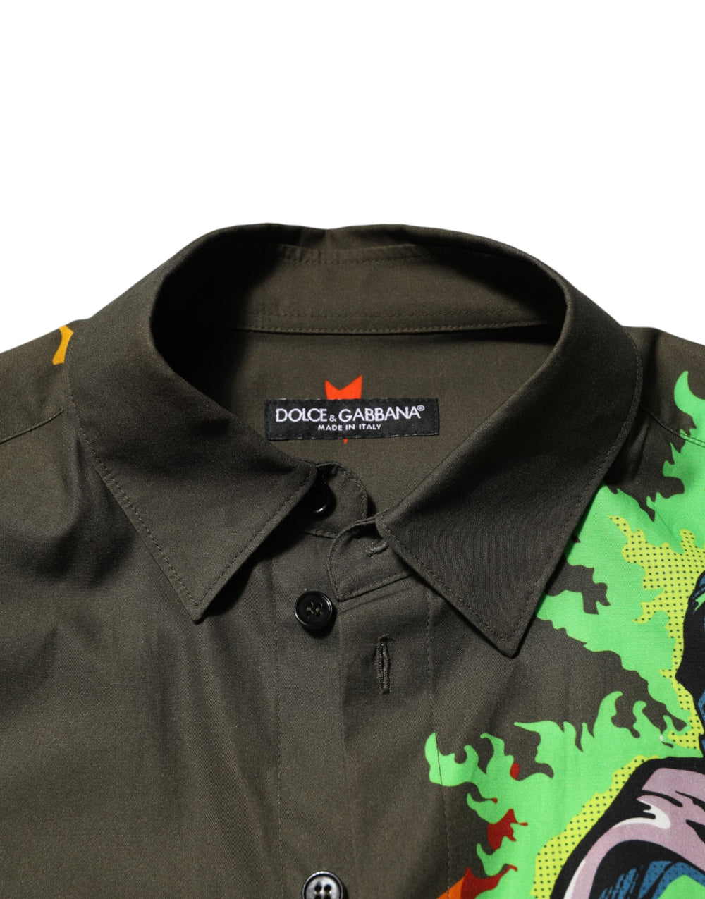 Dolce & Gabbana Cotton Shirt in Green Multicolour