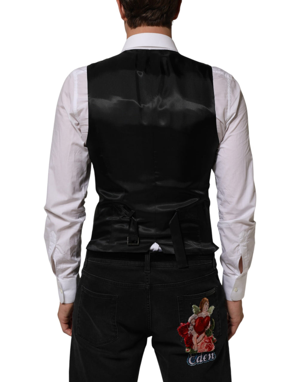 Dolce & Gabbana Wool Blend Waistcoat in Black