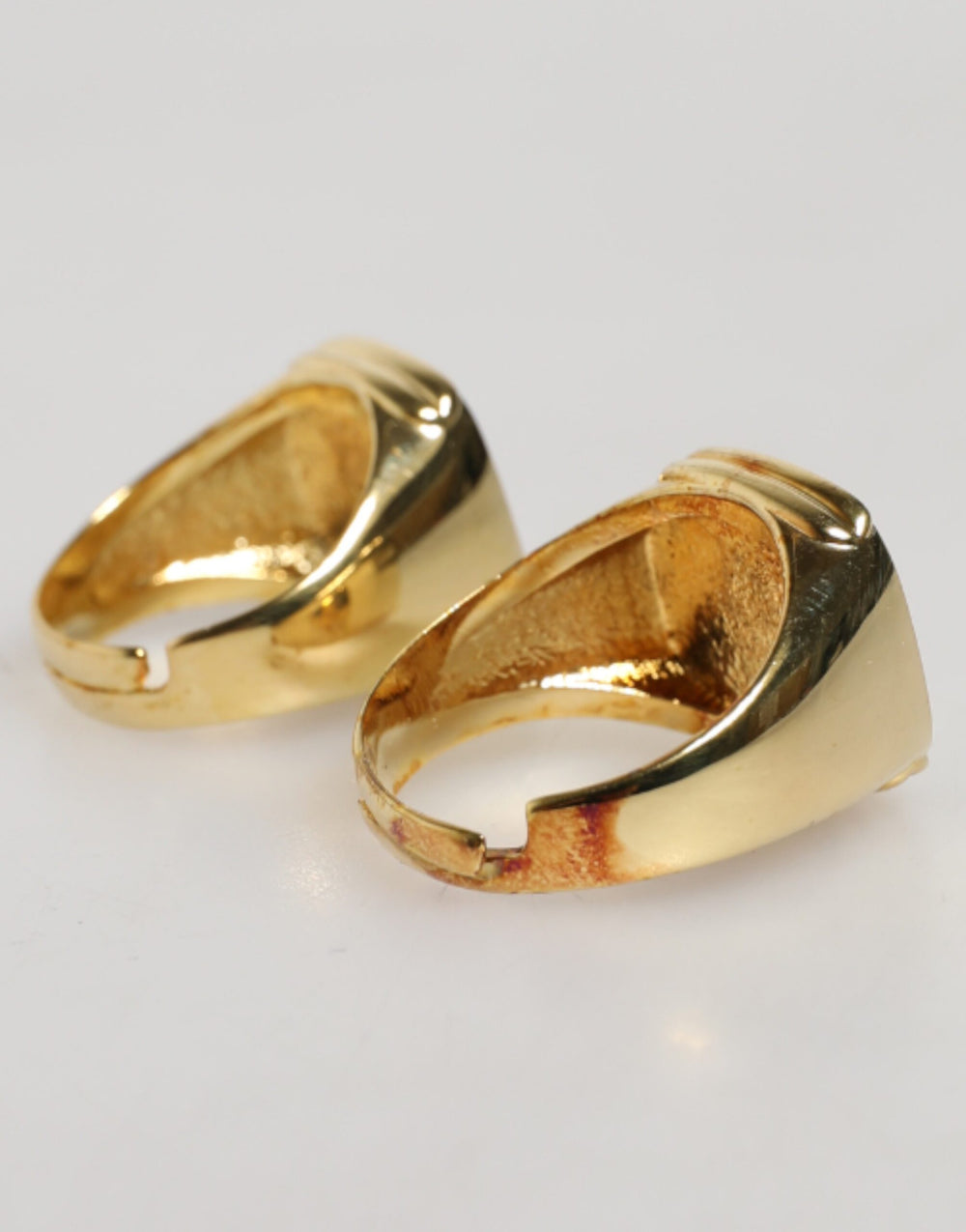 Dolce & Gabbana Brass and Enamel Adjustable Ring in Gold and Black