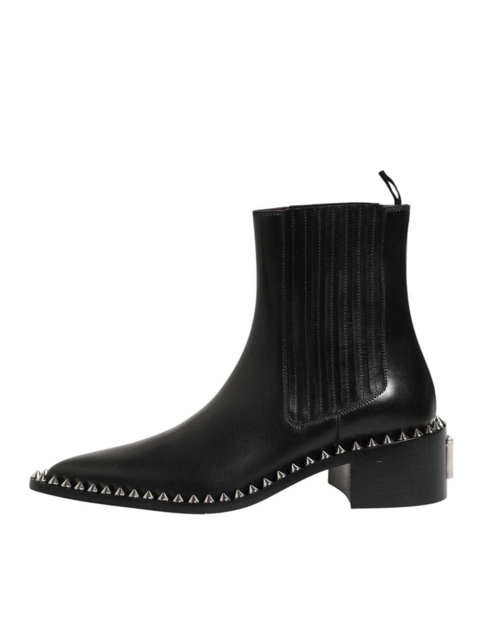 Dolce & Gabbana Studded Leather Chelsea Ankle Boots in Black