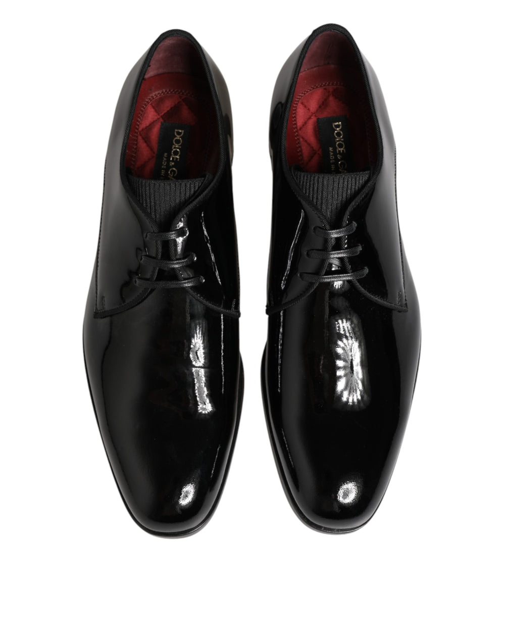 Dolce & Gabbana Calfskin Leather Derby Shoes in Black